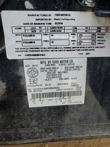 Photo 14 from auction – 2016 FORD EDGE SEL with VIN 2FMPK4J88GBB45652