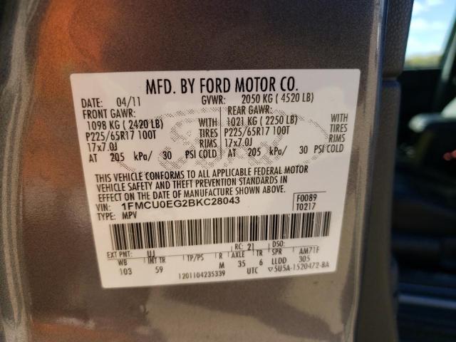 Photo 14 from auction – 2011 FORD ESCAPE LIM with VIN 1FMCU0EG2BKC28043