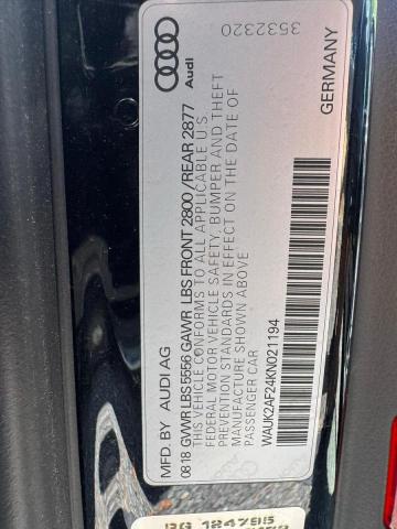 Photo 10 from auction – 2019 AUDI A6 PREMIUM with VIN WAUK2AF24KN021194
