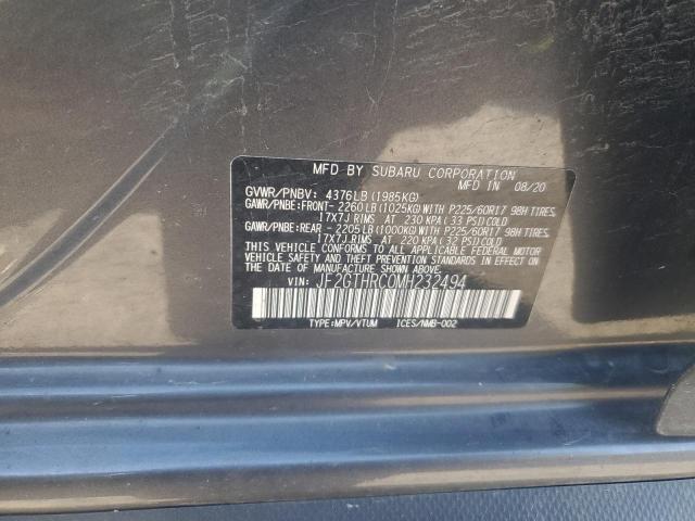 Photo 14 from auction – 2021 SUBARU CROSSTREK with VIN JF2GTHRC0MH232494
