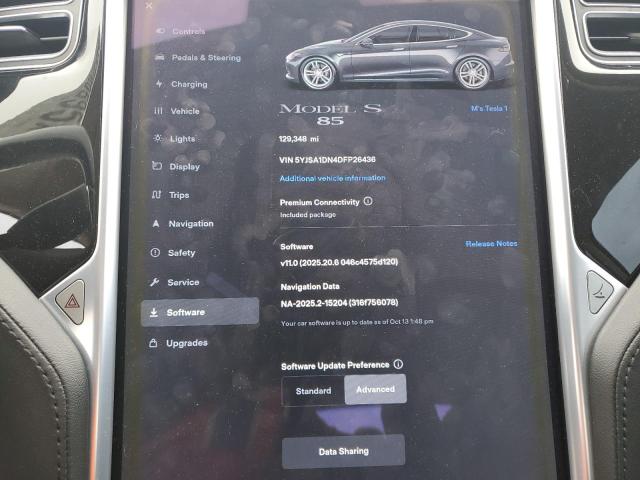 Photo 9 from auction – 2013 TESLA MODEL S with VIN 5YJSA1DN4DFP26436