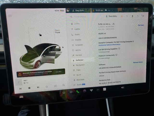 Photo 9 from auction – 2018 TESLA MODEL 3 with VIN 5YJ3E1EB4JF069355
