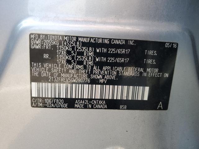 Photo 14 from auction – 2016 TOYOTA RAV4 LE with VIN 2T3ZFREV5GW280776