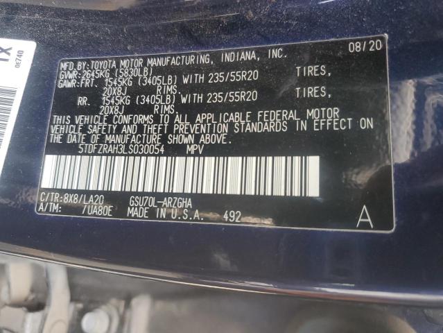 Photo 14 from auction – 2020 TOYOTA HIGHLANDER with VIN 5TDFZRAH3LS030054