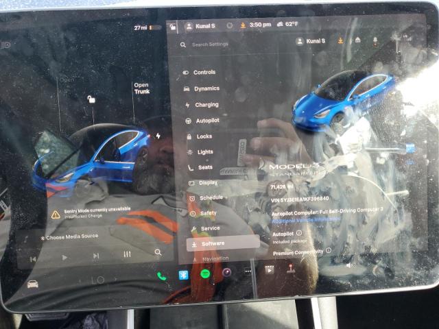 Photo 9 from auction – 2019 TESLA MODEL 3 with VIN 5YJ3E1EA1KF396840