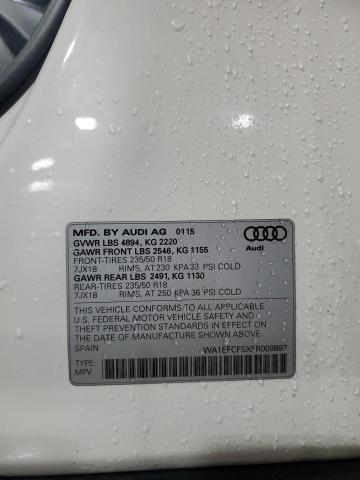 Photo 14 from auction – 2015 AUDI Q3 PREMIUM with VIN WA1EFCFSXFR009897