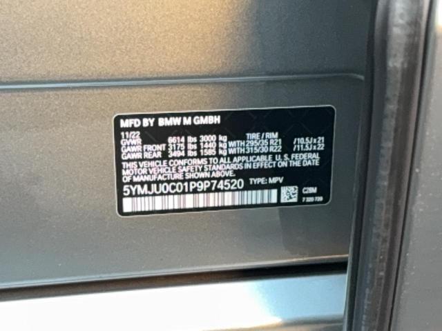 Photo 10 from auction – 2023 BMW X5 M with VIN 5YMJU0C01P9P74520