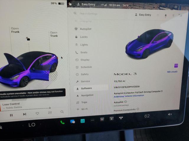 Photo 9 from auction – 2023 TESLA MODEL 3 with VIN 5YJ3E1EA9PF413939