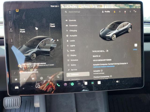 Photo 9 from auction – 2024 TESLA MODEL 3 with VIN 5YJ3E1EAXRF738585