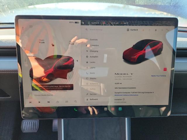 Photo 9 from auction – 2026 TESLA MODEL Y with VIN 7SAYGDEE4TA429450