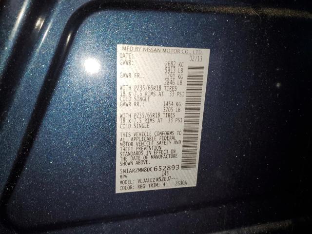 Photo 14 from auction – 2013 NISSAN PATHFINDER with VIN 5N1AR2MN8DC652893