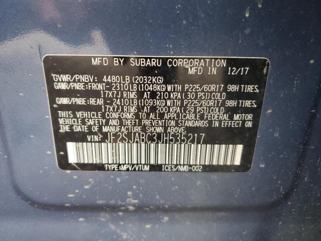 Photo 14 from auction – 2018 SUBARU FORESTER 2 with VIN JF2SJABC3JH535217