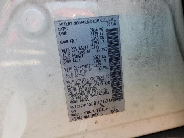 Photo 14 from auction – 2016 NISSAN ROGUE S with VIN 5N1AT2MT1GC897670