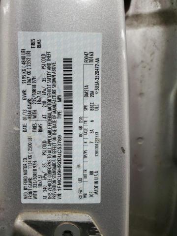 Photo 14 from auction – 2013 FORD ESCAPE SEL with VIN 1FMCU9H92DUC53789