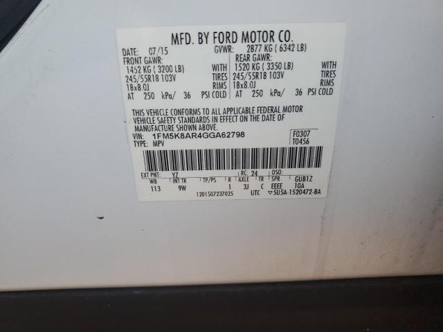 Photo 14 from auction – 2016 FORD EXPLORER P with VIN 1FM5K8AR4GGA62798