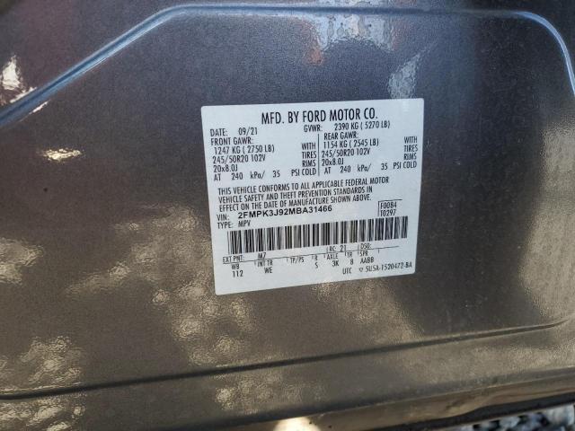 Photo 14 from auction – 2021 FORD EDGE SEL with VIN 2FMPK3J92MBA31466