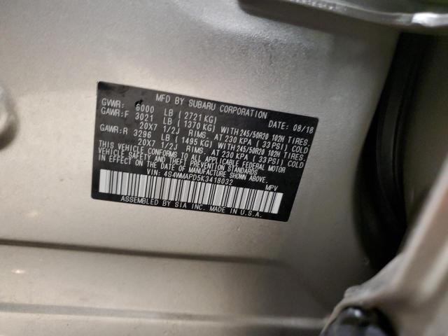 Photo 14 from auction – 2019 SUBARU ASCENT LIM with VIN 4S4WMAPD5K3418032