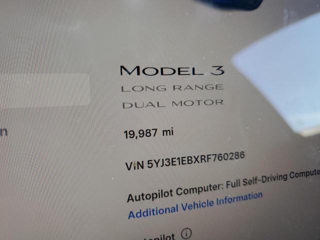 Photo 9 from auction – 2024 TESLA MODEL 3 with VIN 5YJ3E1EBXRF760286