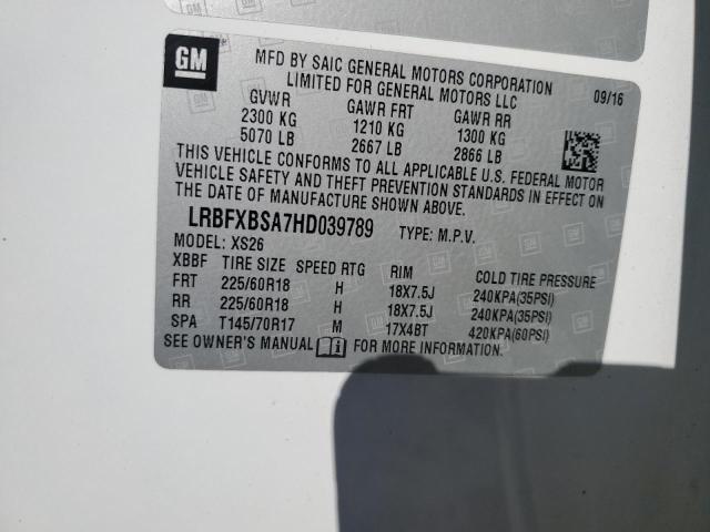 Photo 14 from auction – 2017 BUICK ENVISION E with VIN LRBFXBSA7HD039789