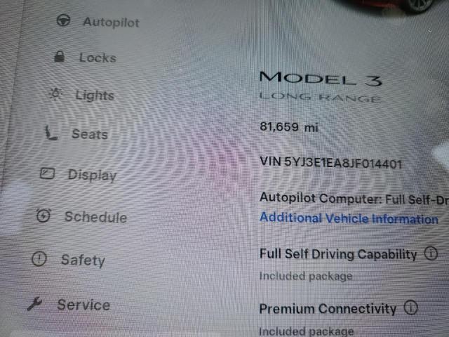 Photo 9 from auction – 2018 TESLA MODEL 3 with VIN 5YJ3E1EA8JF014401
