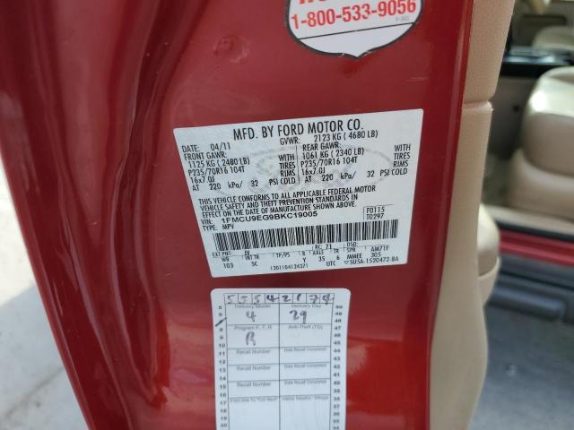 Photo 14 from auction – 2011 FORD ESCAPE LIM with VIN 1FMCU9EG9BKC19005