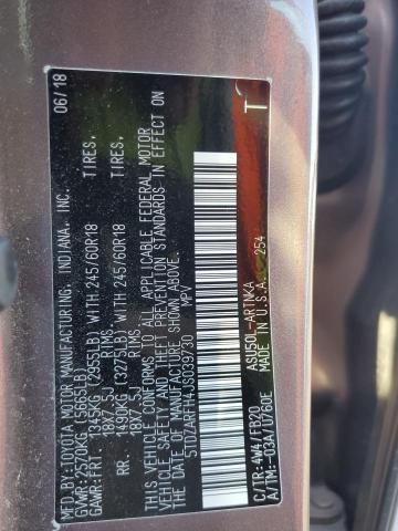 Photo 14 from auction – 2018 TOYOTA HIGHLANDER with VIN 5TDZARFH4JS039730