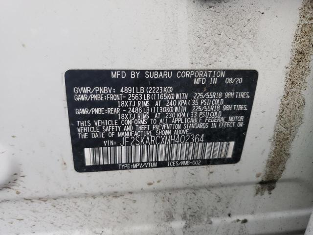 Photo 14 from auction – 2021 SUBARU FORESTER S with VIN JF2SKARCXMH402364