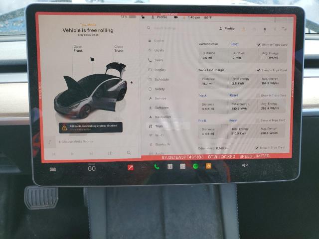 Photo 9 from auction – 2023 TESLA MODEL 3 with VIN 5YJ3E1EA3PF495103