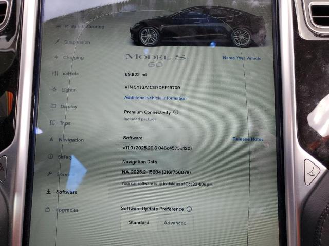 Photo 9 from auction – 2013 TESLA MODEL S with VIN 5YJSA1CG7DFP19709
