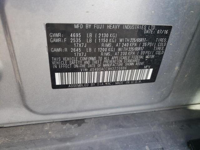 Photo 14 from auction – 2017 SUBARU OUTBACK 2.5I PREMIUM with VIN 4S4BSACC9H3220886