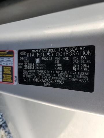 Photo 14 from auction – 2016 KIA SOUL with VIN KNDJN2A28G7822502