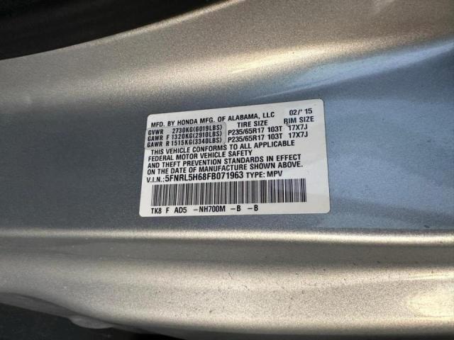 Photo 10 from auction – 2015 HONDA ODYSSEY EX with VIN 5FNRL5H68FB071963