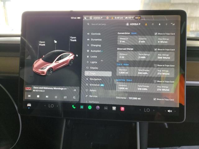 Photo 8 from auction – 2020 TESLA MODEL 3 with VIN 5YJ3E1EAXLF631396