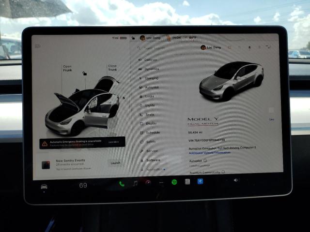 Photo 9 from auction – 2023 TESLA MODEL Y with VIN 7SAYGDEF8PF645738
