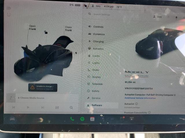 Photo 9 from auction – 2021 TESLA MODEL Y with VIN 5YJYGDEF6MF209754