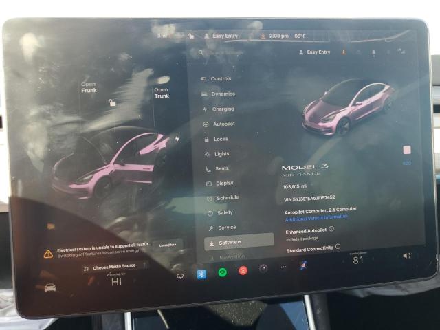 Photo 9 from auction – 2018 TESLA MODEL 3 with VIN 5YJ3E1EA5JF157452