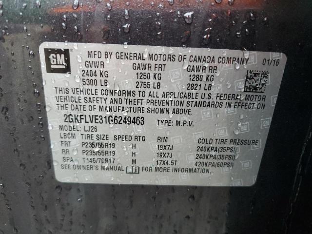 Photo 14 from auction – 2016 GMC TERRAIN DE with VIN 2GKFLVE31G6249463