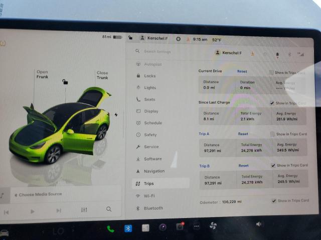 Photo 9 from auction – 2023 TESLA MODEL Y with VIN 7SAYGDEE8PA141095