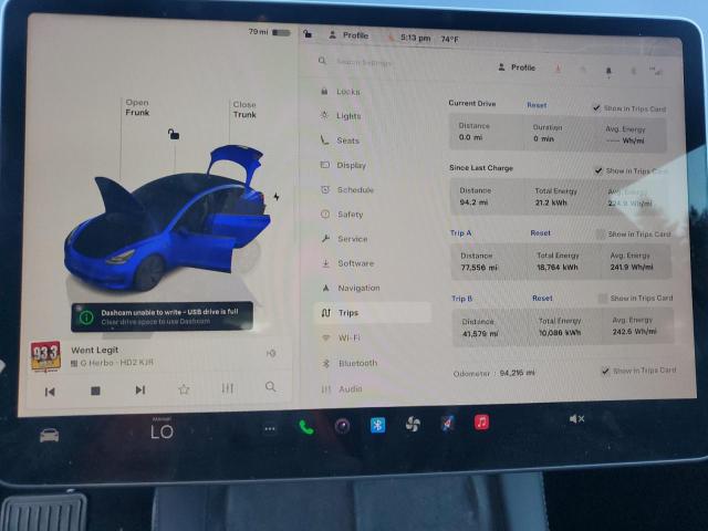Photo 9 from auction – 2023 TESLA MODEL 3 with VIN 5YJ3E1EAXPF450563