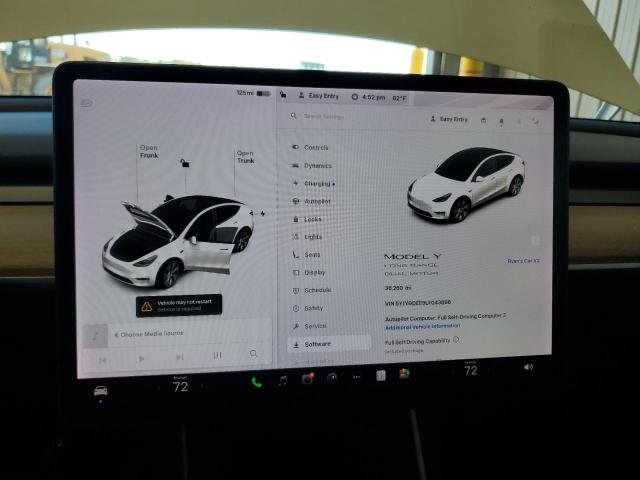 Photo 9 from auction – 2020 TESLA MODEL Y with VIN 5YJYGDEE9LF043896