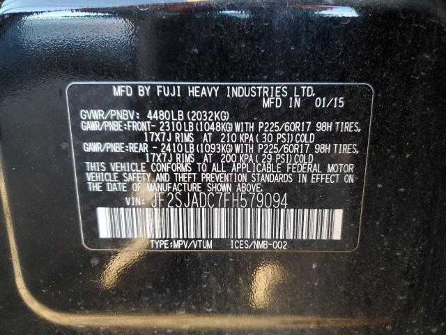 Photo 14 from auction – 2015 SUBARU FORESTER with VIN JF2SJADC7FH579094