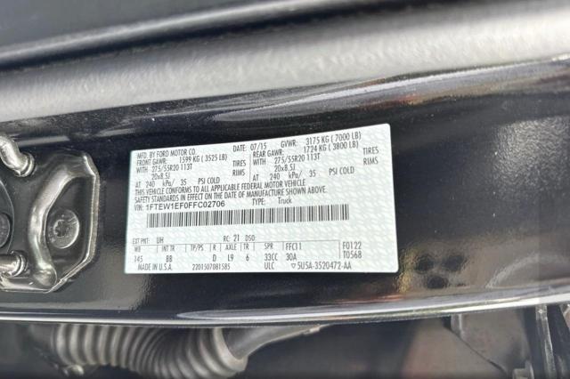 Photo 10 from auction – 2015 FORD F150 SUPER with VIN 1FTEW1EF0FFC02706