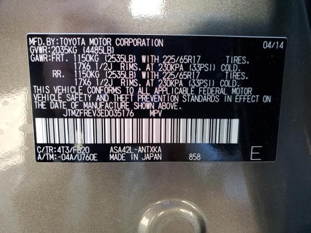 Photo 14 from auction – 2014 TOYOTA RAV4 LE with VIN JTMZFREV3ED035176