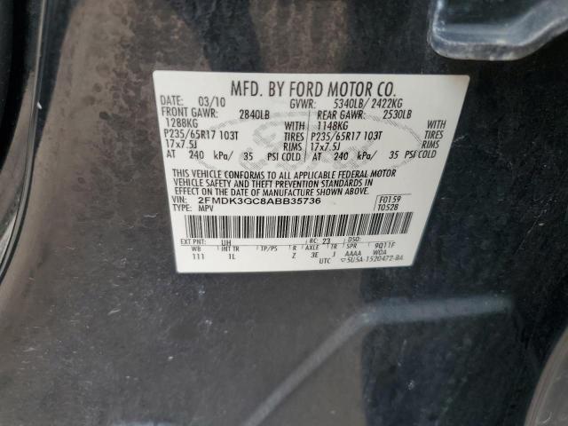 Photo 14 from auction – 2010 FORD EDGE SE with VIN 2FMDK3GC8ABB35736