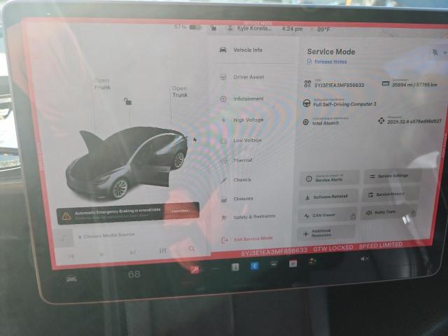 Photo 9 from auction – 2021 TESLA MODEL 3 with VIN 5YJ3E1EA3MF856633