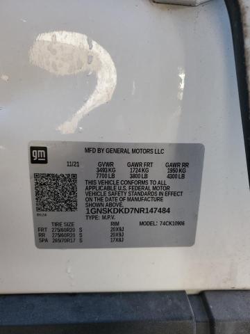 Photo 14 from auction – 2022 CHEVROLET SUBURBAN K with VIN 1GNSKDKD7NR147484