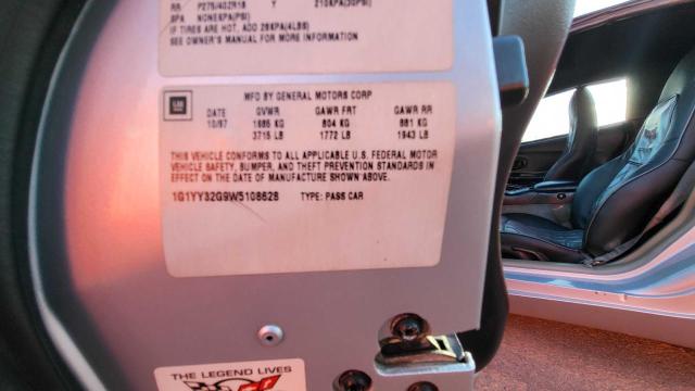 Photo 10 from auction – 1998 CHEVROLET CORVETTE with VIN 1G1YY32G9W5108628