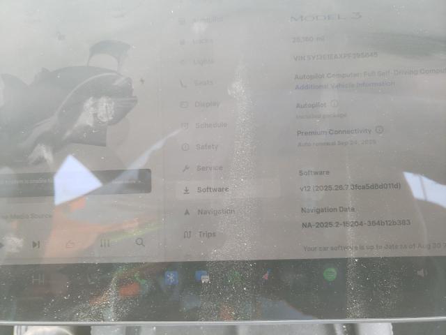 Photo 9 from auction – 2023 TESLA MODEL 3 with VIN 5YJ3E1EAXPF395645