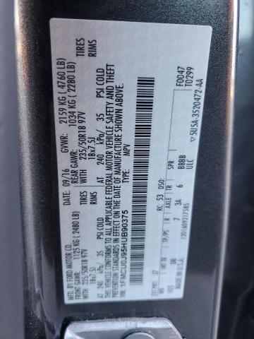 Photo 14 from auction – 2017 FORD ESCAPE TIT with VIN 1FMCU0J95HUB90375