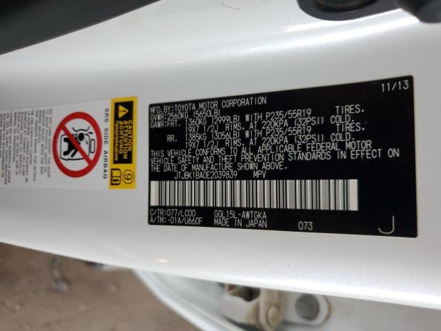 Photo 14 from auction – 2014 LEXUS RX 350 BAS with VIN JTJBK1BA0E2039839